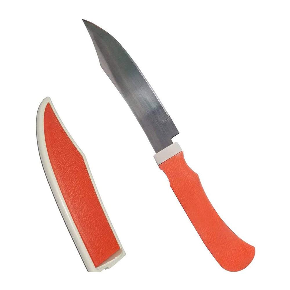 0092_knife_with_cover_1.jpg Rehbarlane Ergonomic Design Knife with Protective Cover Multicolor, Comfortable Grip for Easy and Precise Cutting, for Everyday Use Single Pack - Image 1