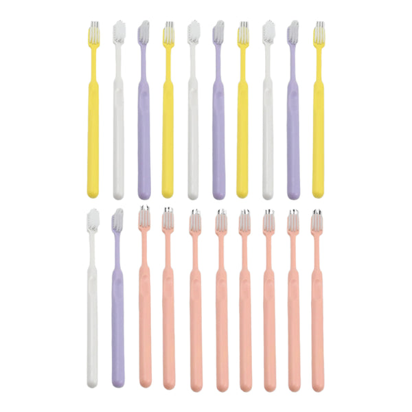 01_58da5888-a14d-4fad-8f3b-c2656999998f.jpg Rehbarlane Plastic Toothbrush With Plastic Round Box (20 pcs Set) - Image 1