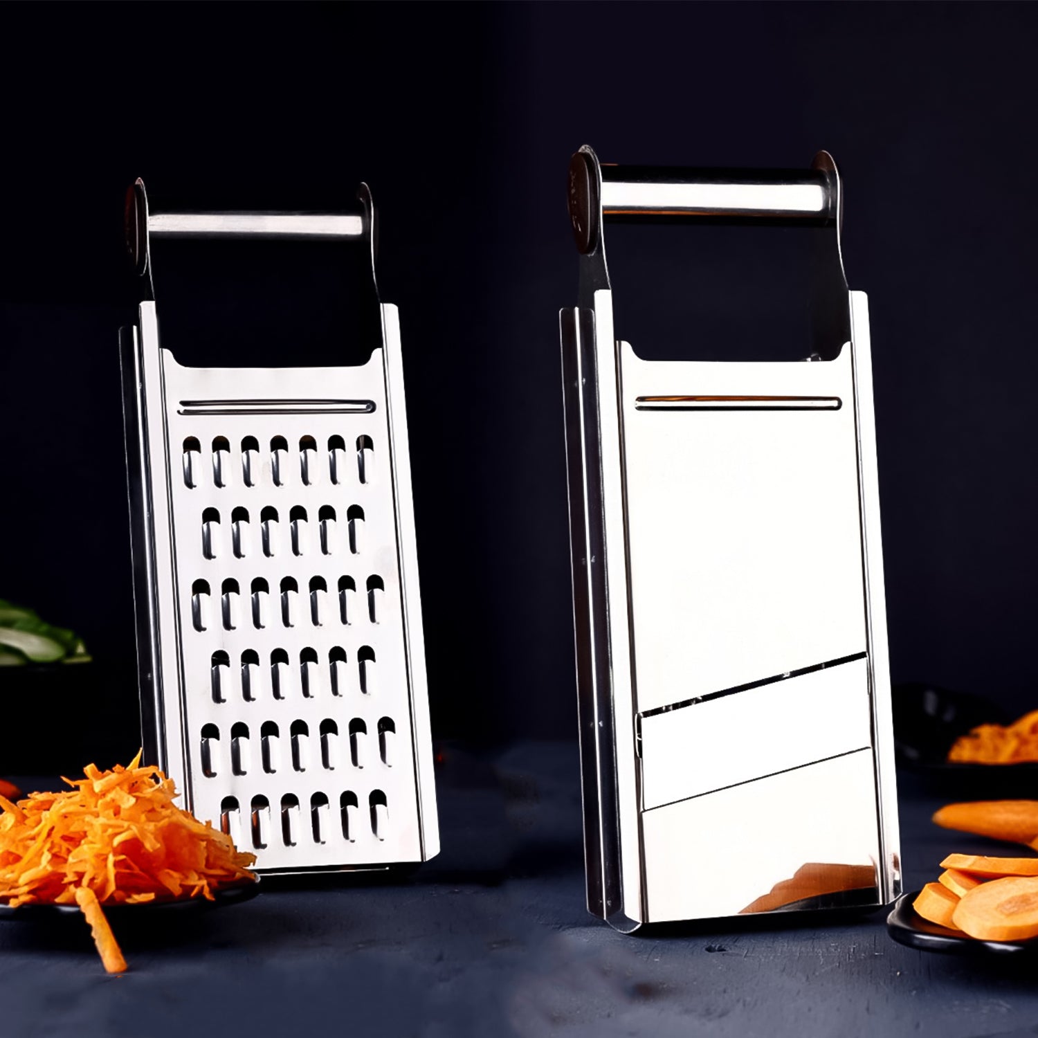 01_5df36e21-6dec-4fa9-ba0b-240ed8d73800.jpg Rehbarlane Apex Stainless Steel Slicer (2-in-1 ) - Image 1