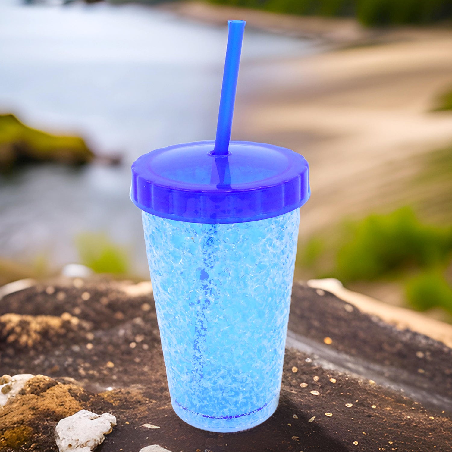 01_ad0c4d94-893a-4fe9-bdb5-dbeea3b2ade2.jpg Rehbarlane Plastic Reusable Sipper Tumbler with Lid and Straw (1 Pc / 500 ML / Mix Color / 1 Pc) - Image 1