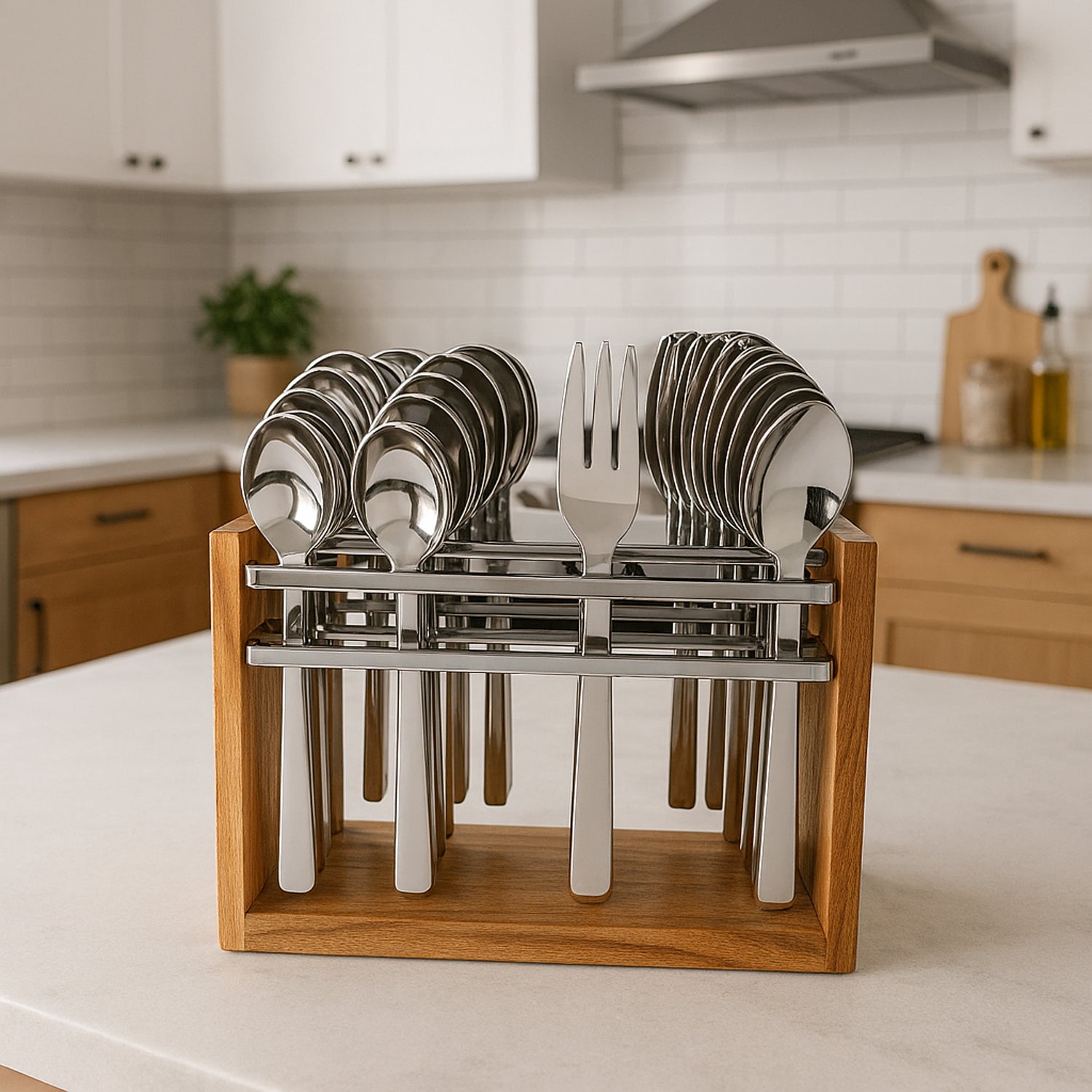 02_3bb83482-007f-4fe2-9590-49c05b77f7fc.jpg Rehbarlane Apex Premium Stainless Steel Cutlery Set (24 Pc) - Image 1