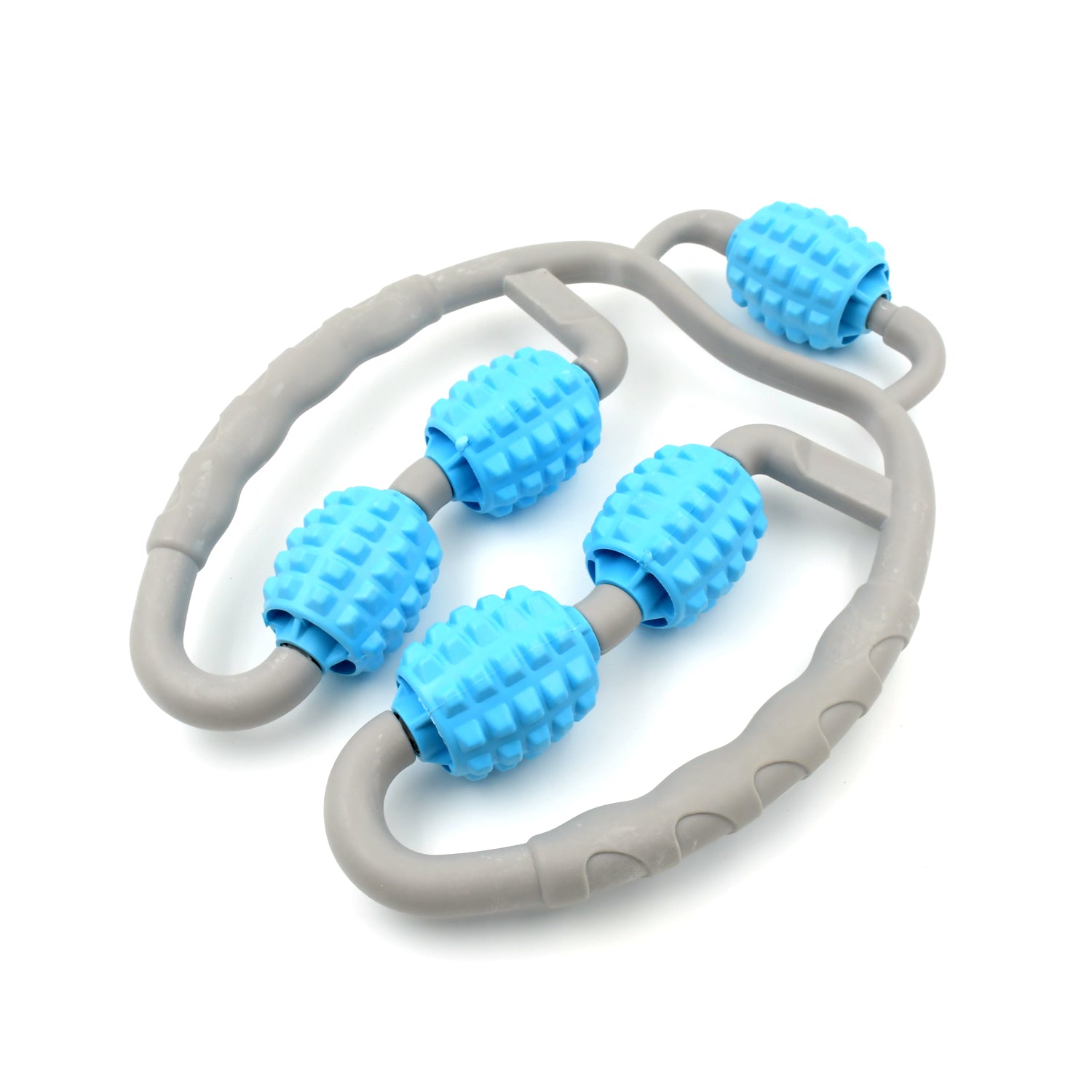 02_6e41886c-44bf-4e43-89f2-cd77ff9a6230_1500x1500.jpg Rehbarlane Muscle Massage Roller -5-Wheel Fitness Roller for Soreness Relief Muscle Relaxation (1 Pc) - Image 1