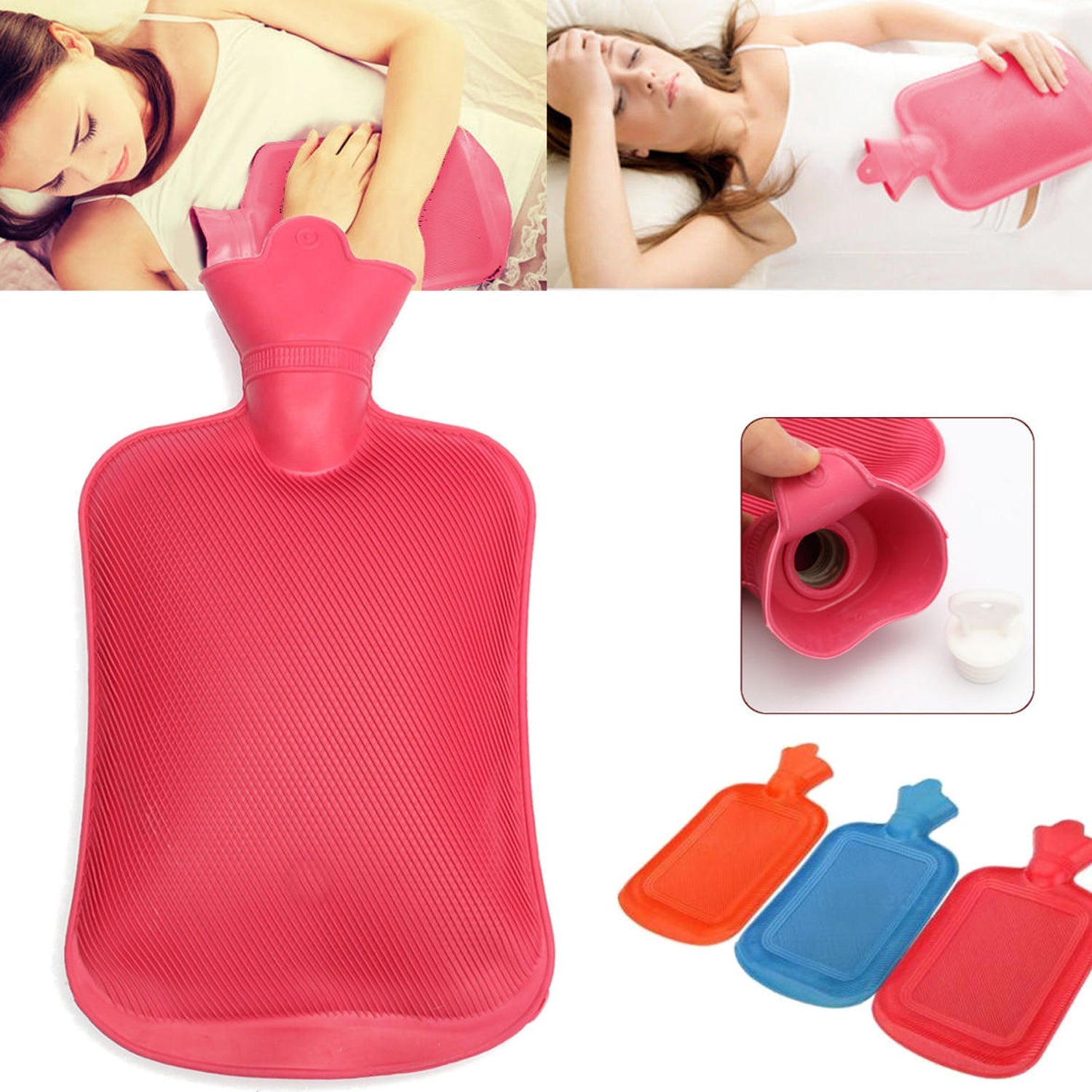 02_cdc32ce2-d48c-43d7-bf2b-08453eaee288.jpg Rehbarlane Rubber Hot Water Heating Bag for Pain Relief - Image 1