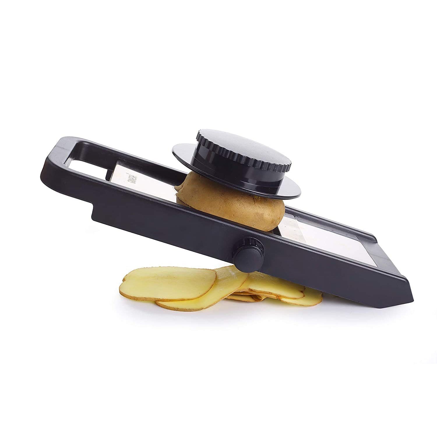 03_9b026a82-d934-4bab-ae09-9c27741e5ca2.jpg Rehbarlane Adjustable Plastic Slicer, 1-Piece, Black / Silver - Image 1