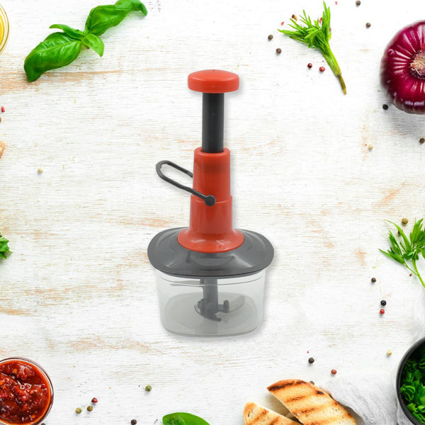 04_72d81f68-5000-4035-9b4d-b984c47aa04f.jpg Rehbarlane Manual Food Chopper (650ml): Stainless Steel Flates, Locking System, Anti-Slip Base - Image 1
