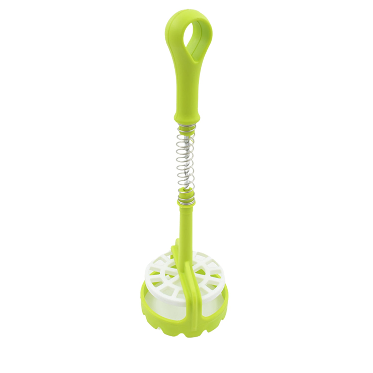 05_a72a4124-8bd8-4392-9e20-53dbd88ec9c8.jpg Rehbarlane Multi-Functional One-Handed Plastic Manual Mashed Potatoes Masher Comfort Grip, Stainless Steel Spring Design (1 Pc) - Image 1