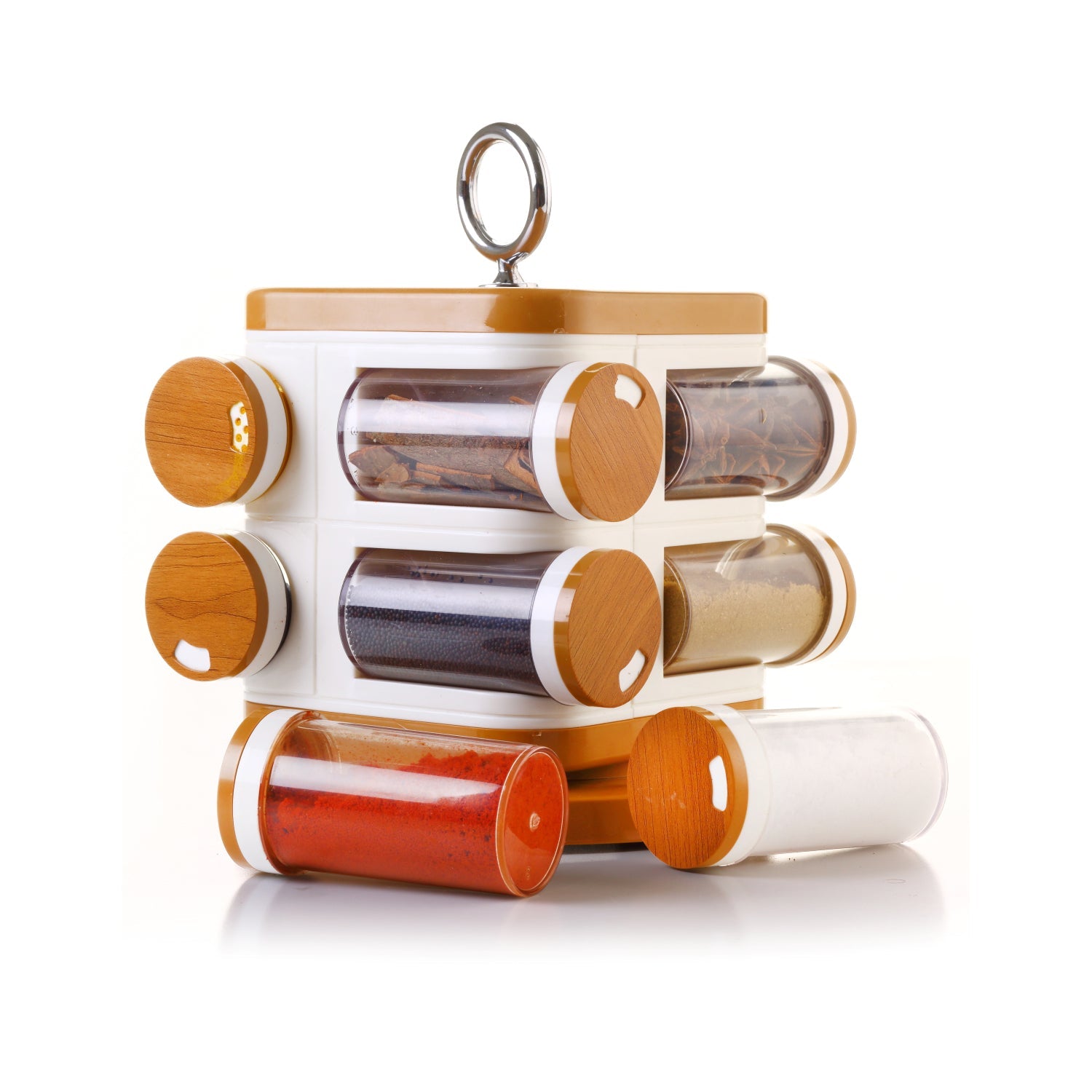 07_45b67855-6644-4982-ae9e-ce051fa6dd2b.jpg Rehbarlane Storewell Plastic Spice Rack - Set of 8 - Image 1