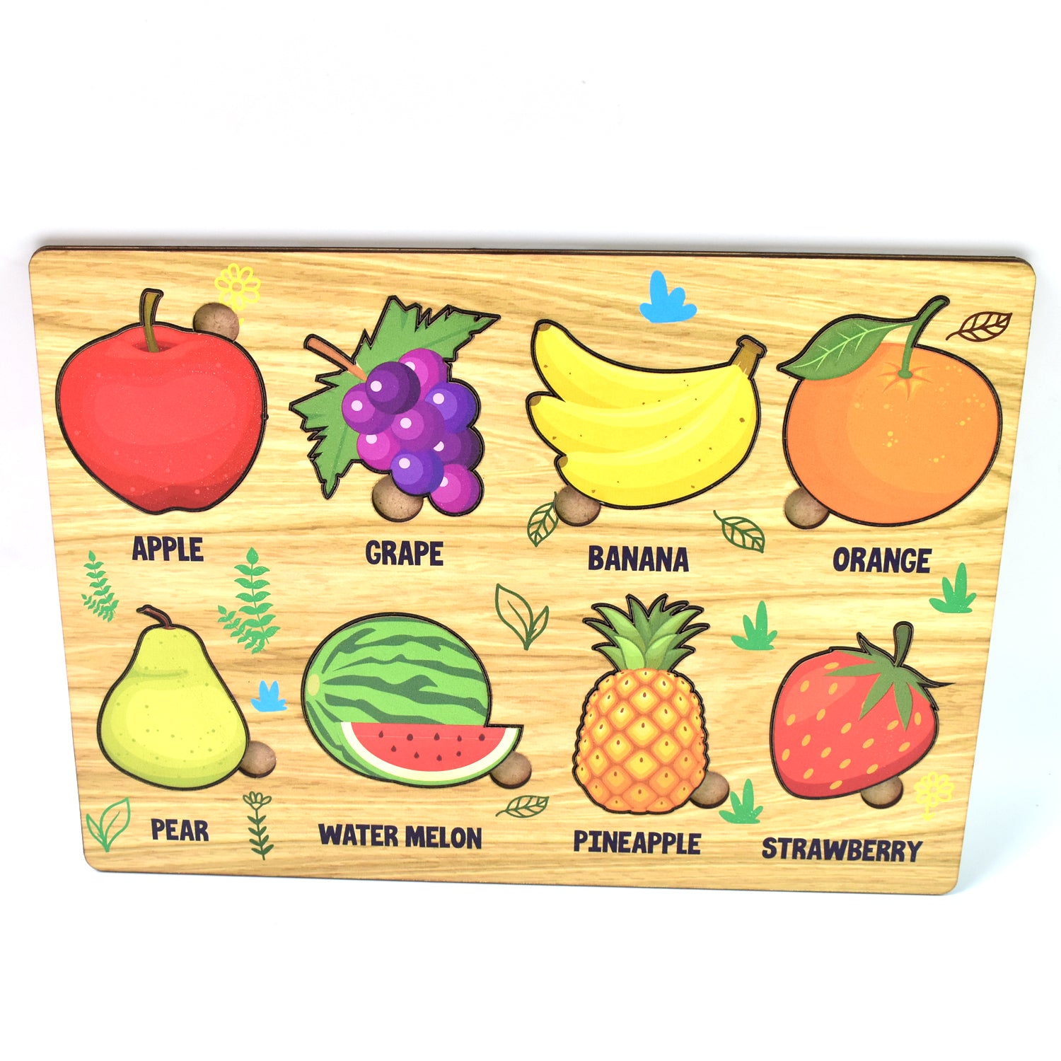 07_c20b4aae-4ea9-4199-bd5f-bdb23f93304c_1500x1500.jpg Rehbarlane Wooden Fruits Puzzle Learning Educational Board (1 Set 28?20 Cm) - Image 1