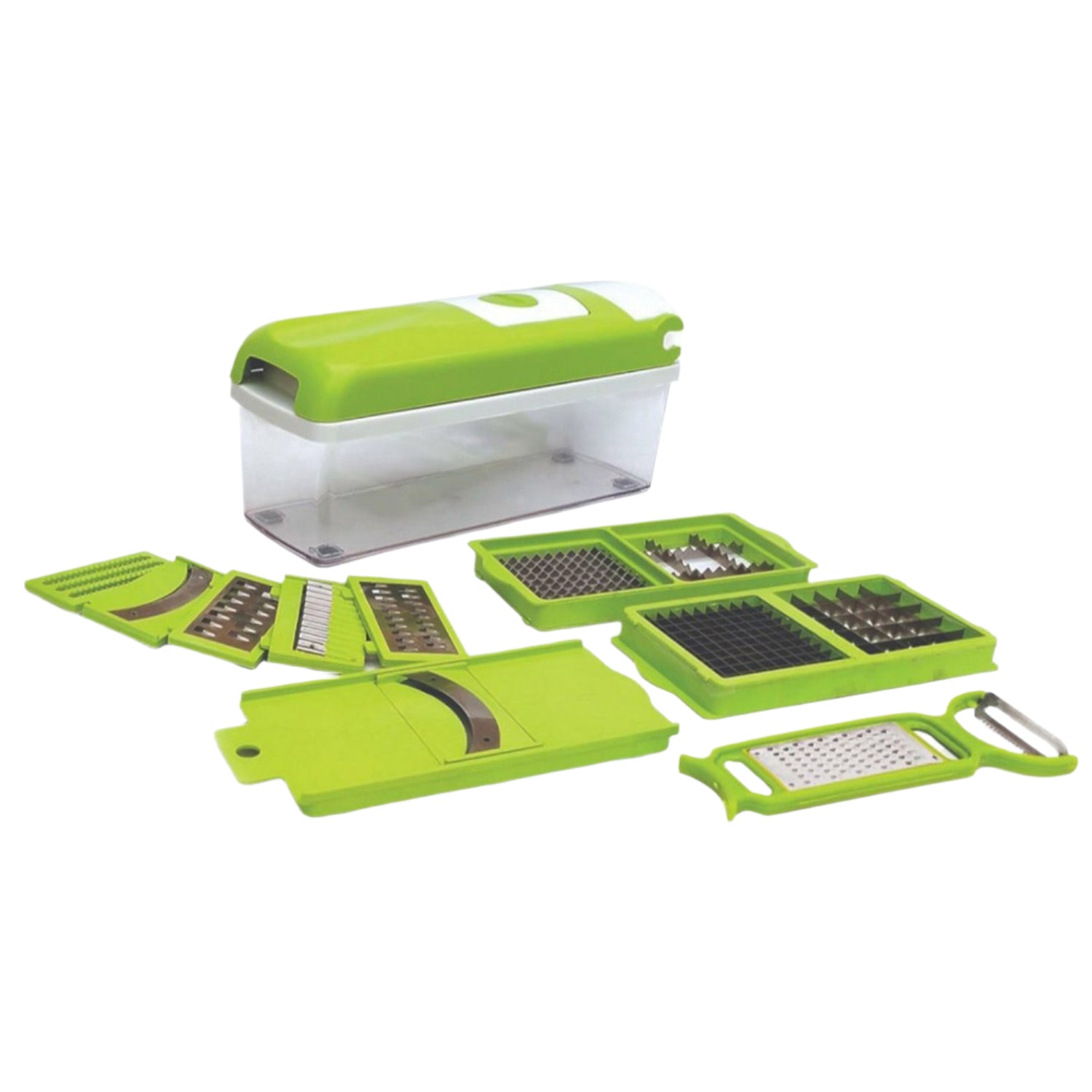 08_3e9e6f78-b173-42d2-89b0-e5d875c122c9_1500x1500.jpg Rehbarlane PLASTIC 13-IN-1 MANUAL VEGETABLE GRATER,CHIPSER AND SLICER - Image 1