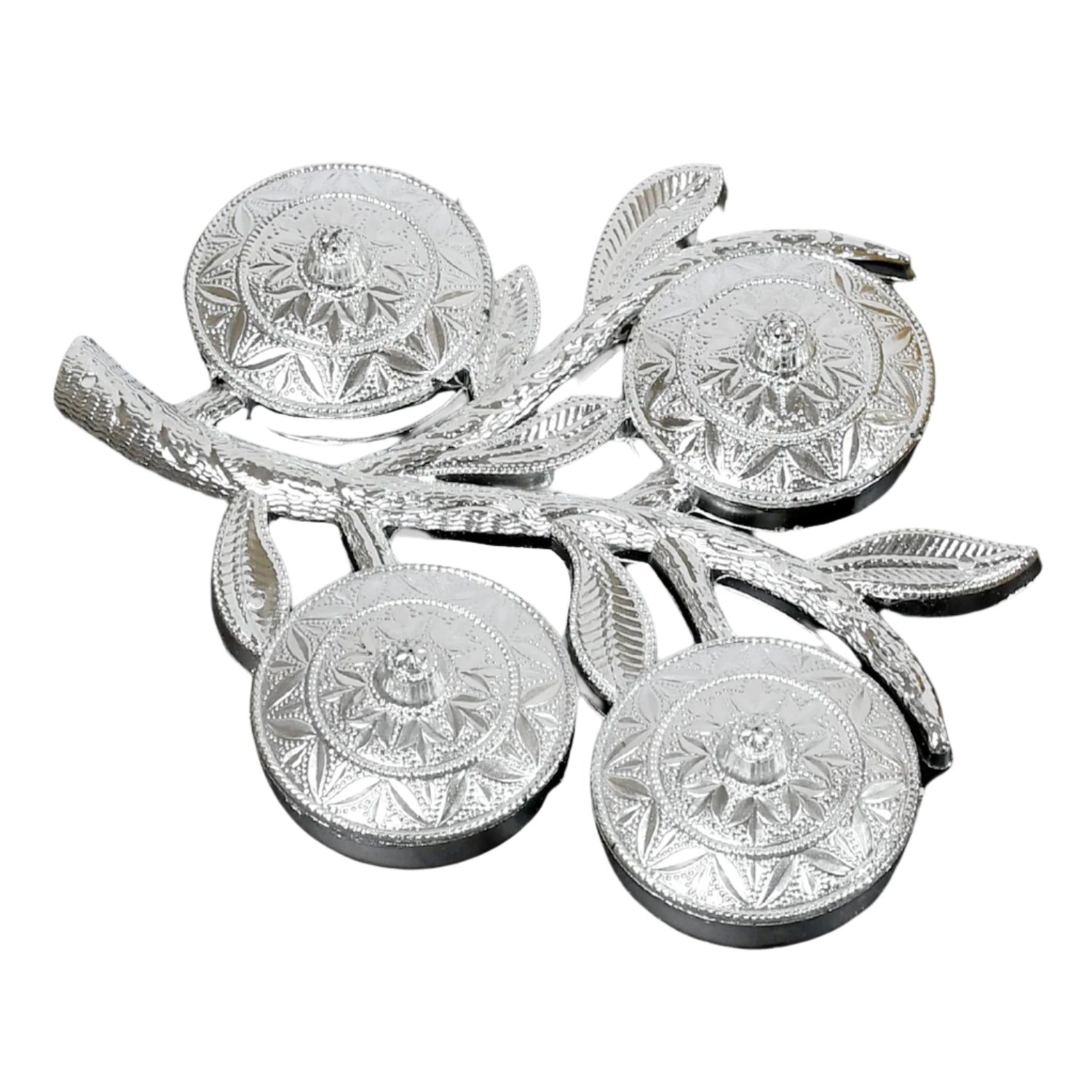 1_048be76b-6dd3-48e5-9c49-d49abb46e730.jpg Rehbarlane Tree Shape 4 Compartment Mukhwas Dani Serving Tray for Home & Kitchen Use - Image 1