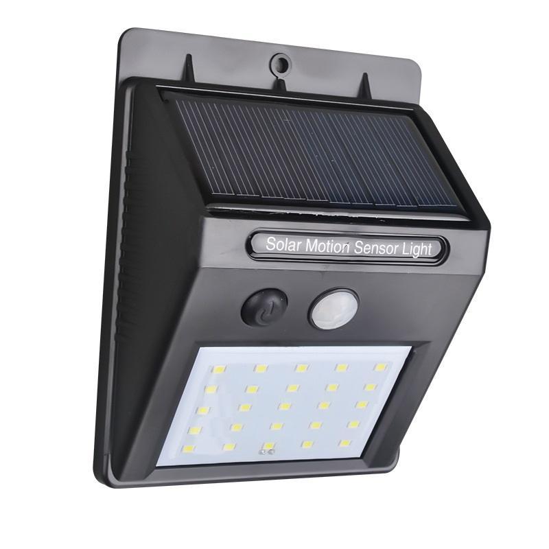 25-LED-Solar-Powered-Panel-Motion-Sensor-Outdoor-Wall-Lamp-Security-Street-Path-Light-Black_800x800_ce9c8896-435f-40e6-a15e-e152e174a596.jpg Rehbarlane Bright Waterproof Solar Wireless Security Motion Sensor LED Night Light for Home Outdoor/Garden Wall 20 LED Lights - Image 1